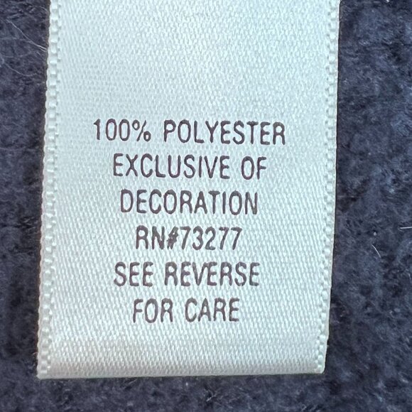 Croft & Barrow Sport Womens M Navy Holiday Fleece Cardigan Embroidery Appliques - Picture 11 of 13